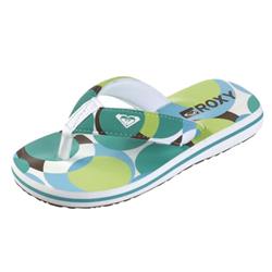 roxy Girls Little Poka Dots Flip Flops - White