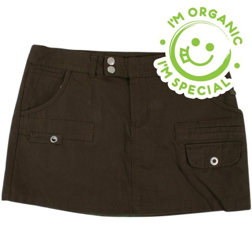 Ladies Roxy Twilight Organic Mini Skirt Military Green