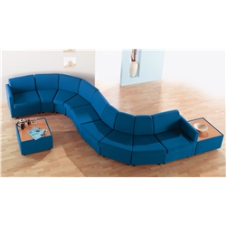 Royal Blue Cabby Modular Reception Seating.