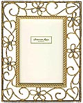 Royal Doulton 3.5 x 5 Gold Flower Frame