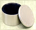 Royal Doulton Brushed Silver Round Trinket Box
