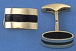 Royal Doulton Centre Stripe Black Onyx Cufflinks