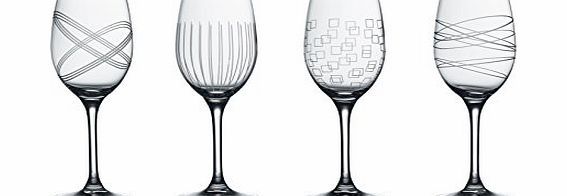 Royal Doulton Crystaline Party Stemware Wine Box, Set of 4, Clear