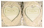 Royal Doulton Double Heart Cream Enamel Frame