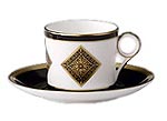 Royal Doulton Raised Gold on White can & stand