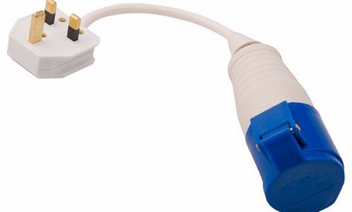 Mains Adapter - 13 Amp Plug to Caravan Mains Socket