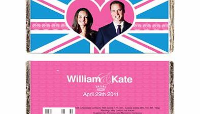 Royal Wedding Pink Union Jack Chocolate Bar