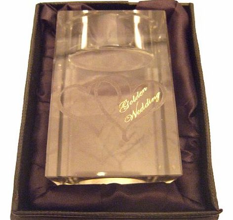 Ruby Thursday Golden Anniversary Tea Light Holder - Gold Hearts