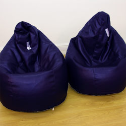 rucomfy Pair Of Pear Shaped Denim Bean Bags