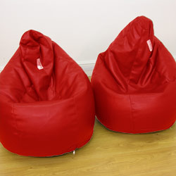 rucomfy Pair Of Pear Shaped Jumbo Cord Bean Bags