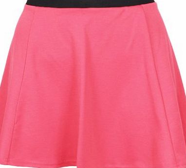 Runway Splash WOMENS LADIES STRETCH WAIST SKATER FLARED MINI PARTY SHORT SKATER DRESS SZ 8-14[Coral,M/L]