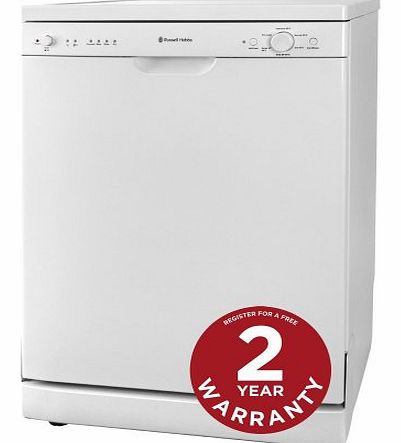 Russell Hobbs White Freestanding 60cm Wide Dishwasher RHDW2 - Free 2 Year Warranty*