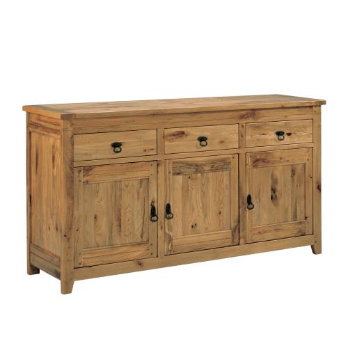 Rustic Oak 3 Door Sideboard