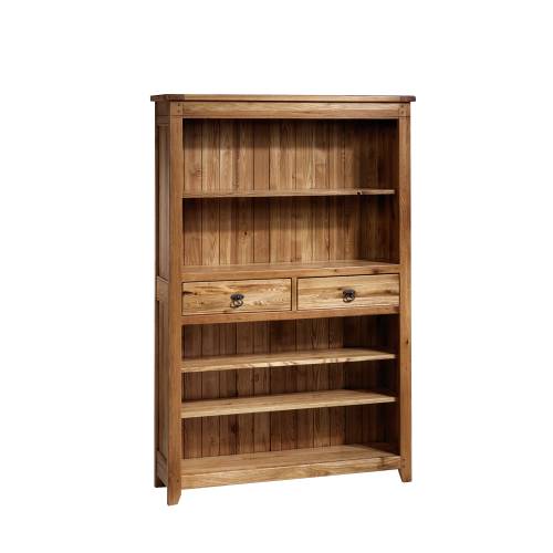 Rustic Oak Furniture Rustic Oak Wide Bookcase