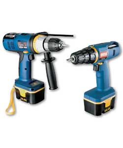 Ryobi 14.4V Cordless Drill Twin Pack