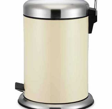 12L Pedal Bin - Cream