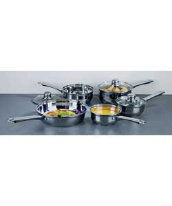 5 Piece Stainless Steel Pan Set