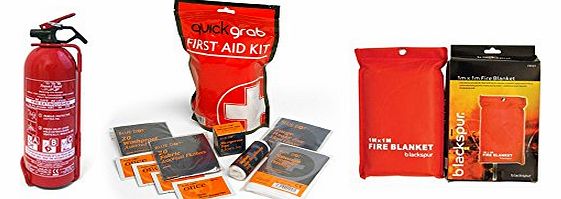 SAFTEY KIT HOME SAFETY KIT INCLUDING FIRE EXTINGUISHER 1ST AID KIT FIRE BLANKET