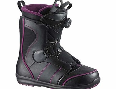 Salomon Pearl Boa Boots - Black/Deep Plum