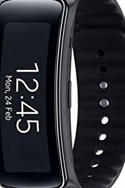 Samsung BRAND NEW SAMSUNG GEAR FIT SMART WATCH BLACK GALAXY S5/S4 NOTE 2/3 NEO SM-R350 (Black)