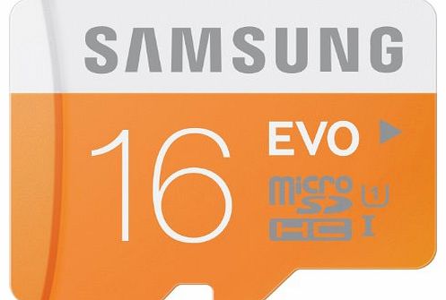 Memory 16GB Evo MicroSDHC UHS-I Grade 1 Class 10 Memory Card with SD Adapter