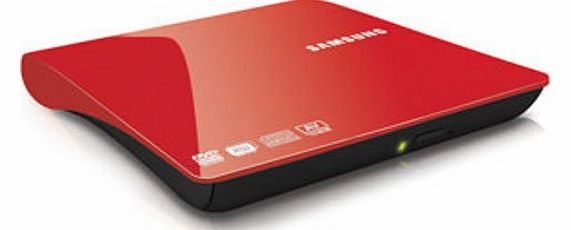 Samsung Slim Retail External DVD Writer - Red