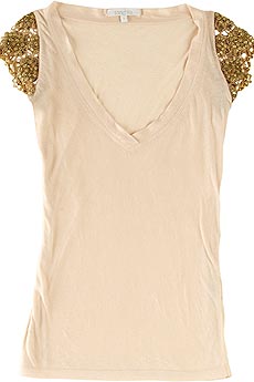 Sanchita Beaded cap sleeve top