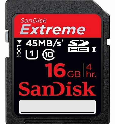 SANDISK Extreme HD Video SDHC memory card - 16 GB