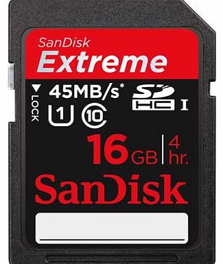 SanDisk Extreme SDHC 16GB Memory Card