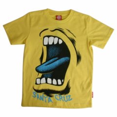 Kids Santa Cruz Boys Big Hand T-shirt Lemon