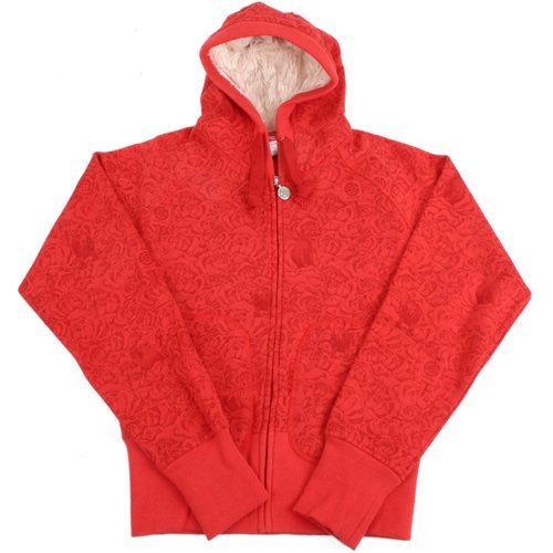 Santa Cruz Ladies Santa Cruz Bear And Roses Hoody Red