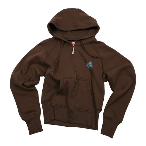 Ladies Santa Cruz Dot Fill Hoody Brown