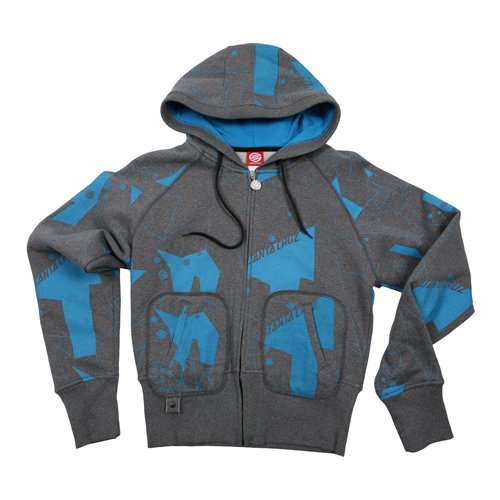 Ladies Santa Cruz Virus Hoody Charcoal Heather