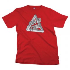 Mens Santa Cruz Puzzle Tee red