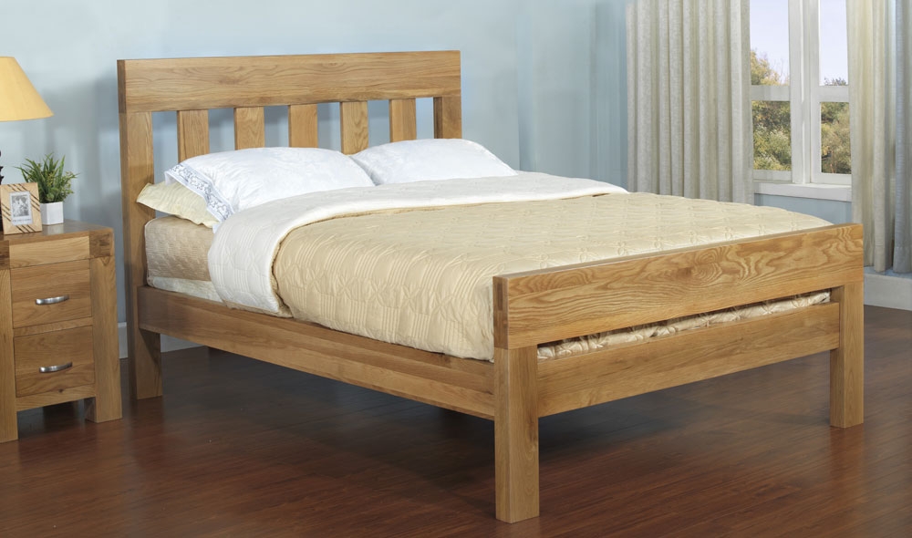 Blonde Oak Double Bed