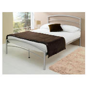 Metal Double Bedstead, Silver