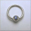 Set 6mm Bead in 12mm Platinum Ball Closure Ring