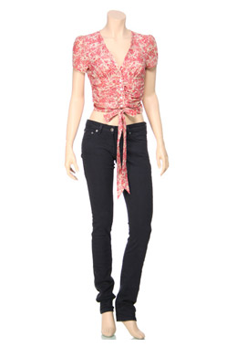 Black Frayed Misfit Skinny Jean by Sass & Bide