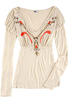 Sass & Bide Embellished long sleeve jersey top