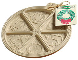 Sassafras Holiday Shortbread Mould 25cm