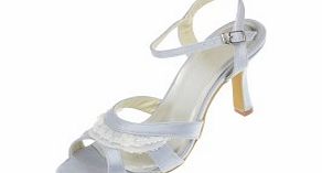 SATIN Stiletto Heel Sandals Peep Toe