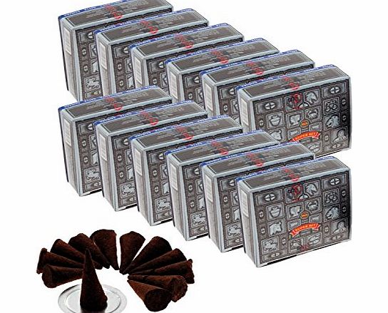 Satya Nag Champa Super Hit Incense Cones, 12 packs of 12