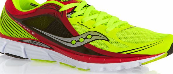 Mens Saucony Kinvara 5 Trainers - Citron / Red