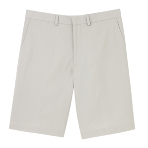 Beige Cotton Twill Shorts