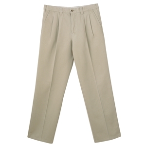 Savile Row Beige Pleat-Front Chinos