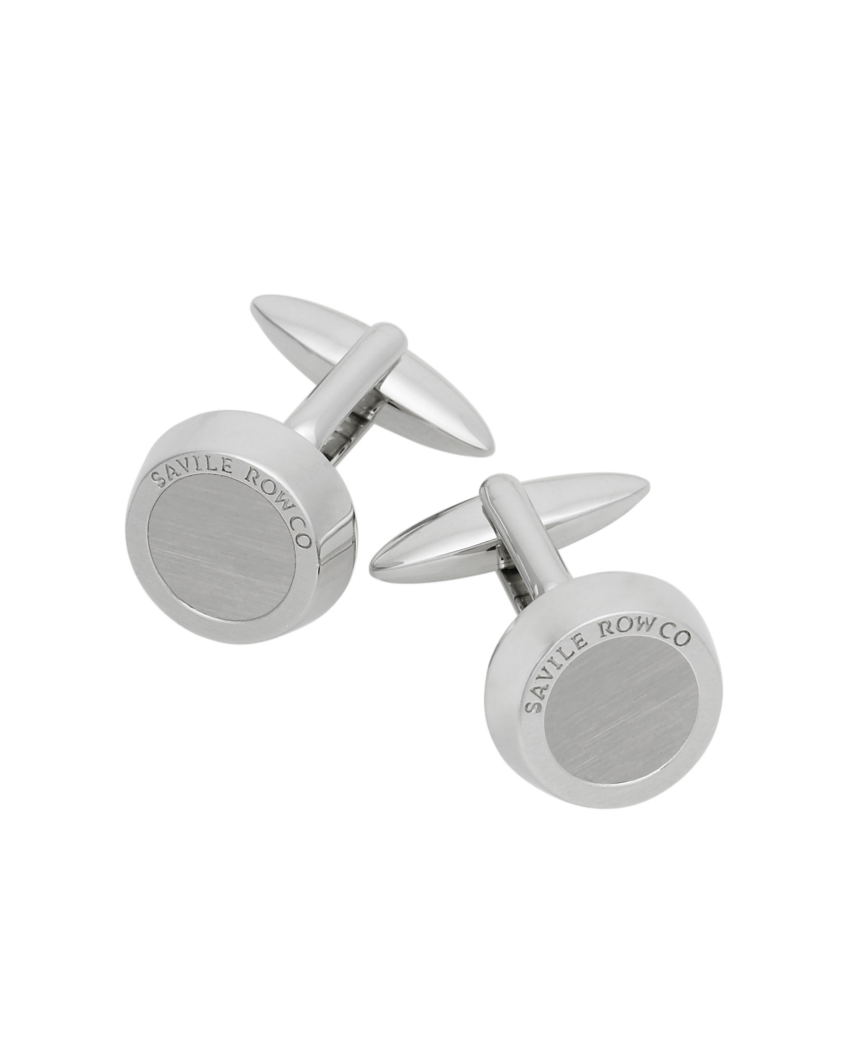 Savile Row Company Chunky Silver Effect Cufflinks