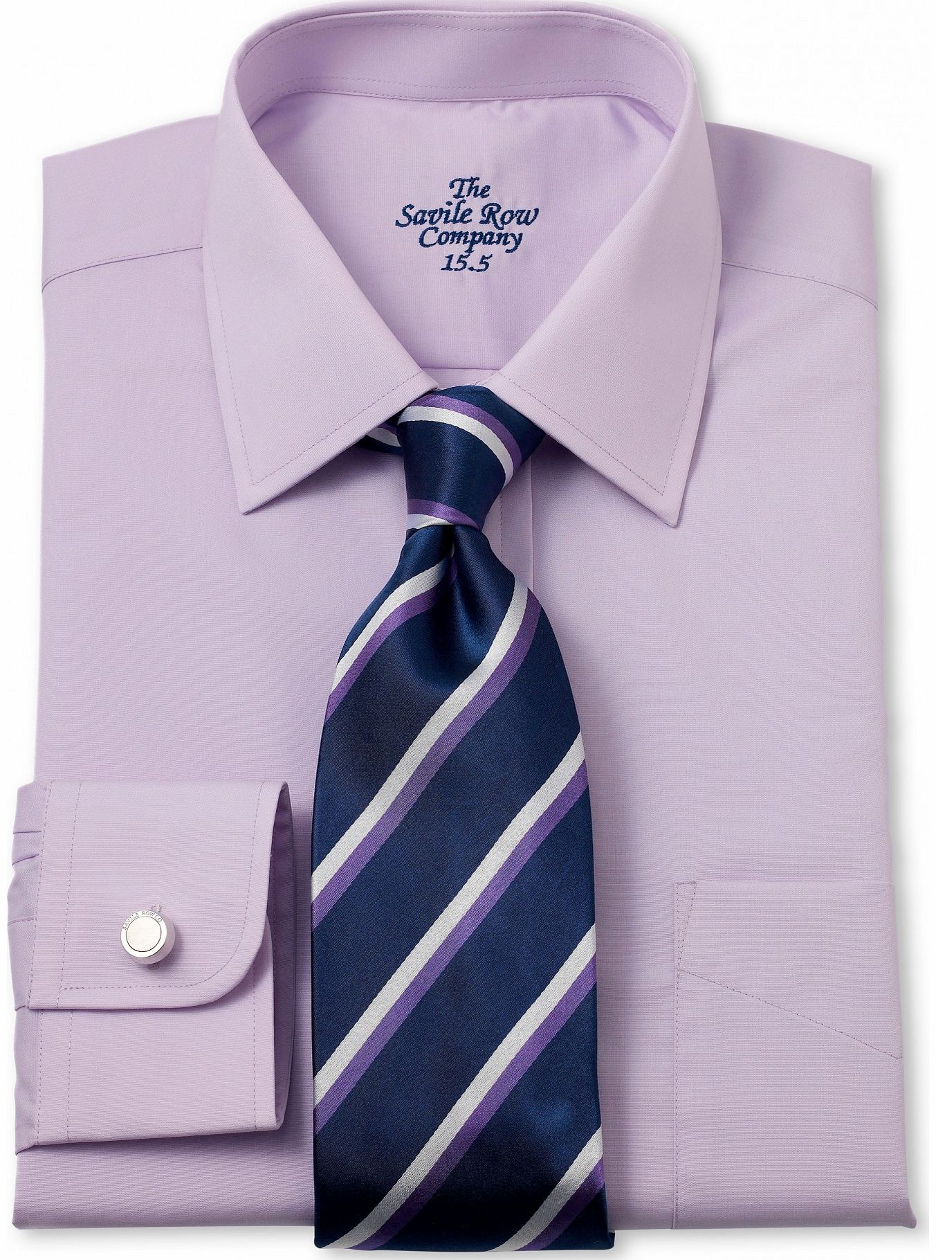 Lilac Poplin Classic Fit Shirt 16 1/2``