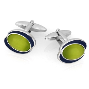 Green Cat Eye Cufflink