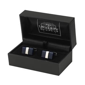 Navy Cat` Eye Cufflinks