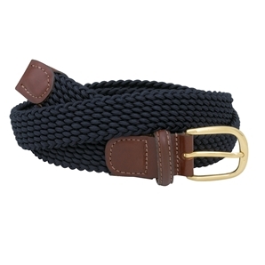 Savile Row Navy Men` Braided Belt